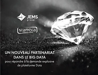 JEMS est fier d’annoncer l’intégration de STAMBIA comme fournisseur clef d’intégration de données pour ses plateformes big data !